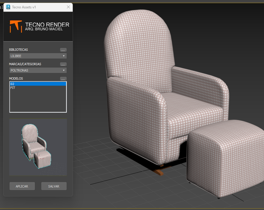 Script TecnoAsset para 3ds MAX- Organizador de Biblioteca de assets